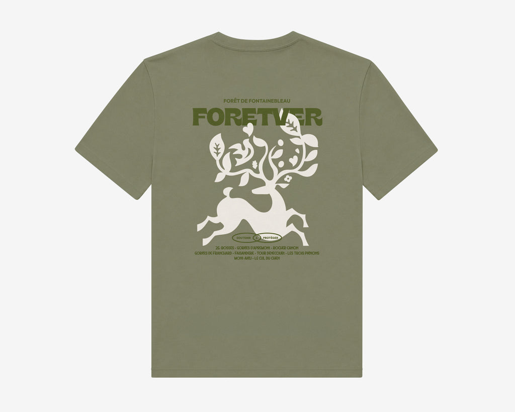 T-shirt Foretver - LICHEN (gris-vert)