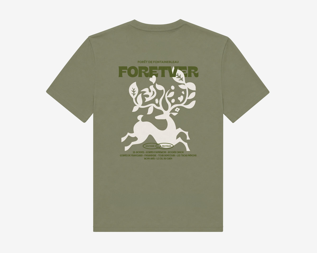 T-shirt Foretver - LICHEN (gris-vert)